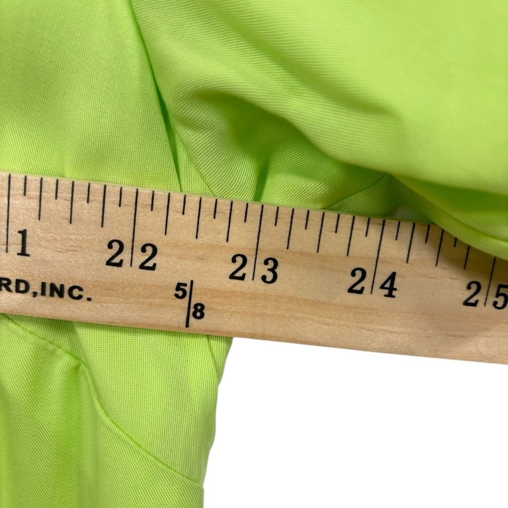 MARA HOFFMAN Naliyah V-Neck Maxi Dress Chartreuse Neon Green Bell Sleeve Size 16 - Picture 10 of 11